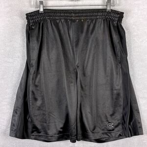 Colosseum Basketball Dazzle Shorts Mens L Black Shiny Silky Mesh Gym Workout